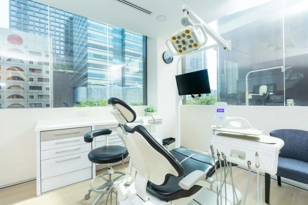 Bright shot of clean clinic room at Orchard Scotts Dental